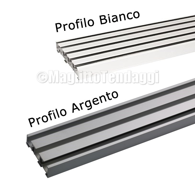 Binario Professionale per Tenda a 2 Pannelli