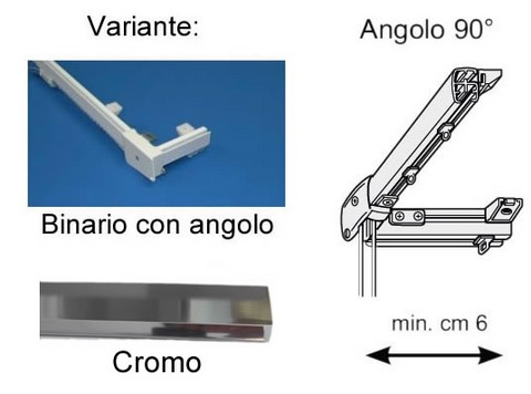 Binario Professionale TECNO Cromo